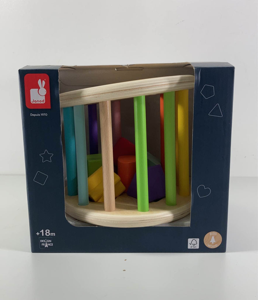 Janod Wood Shape Sorter Drum