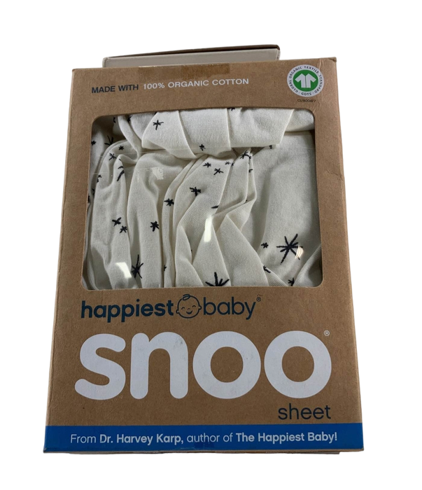 used Happiest Baby SNOO Fitted Sheet, Charcoal Stars