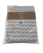 used Lambs & Ivy Signature Separates Chenille Baby Blanket, Taupe/White Chevron