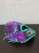 used Dicks Sporting Goods Backyard T-Ball Glove, Purple/ Green