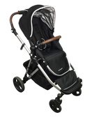 used Mockingbird Single to Double Stroller, 2022, Silver with Penny Leather, Watercolor Drops, Black