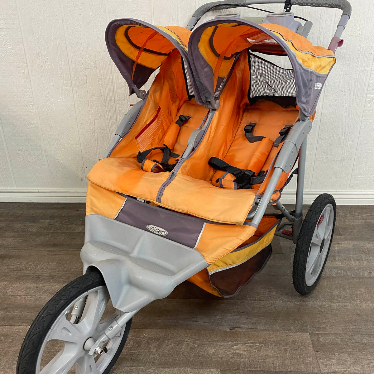 instep double jogging stroller how to fold InStep Flash Double Jogging Stroller