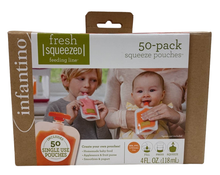used Infantino Squeeze Pouches, 4 fl oz., 50 count