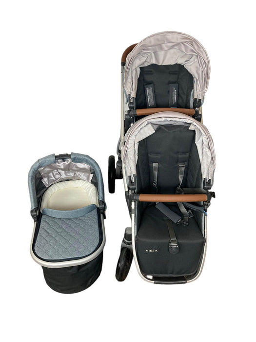 secondhand UPPAbaby VISTA V2 Double Stroller, 2019, Stella (Grey Brushed Melange)