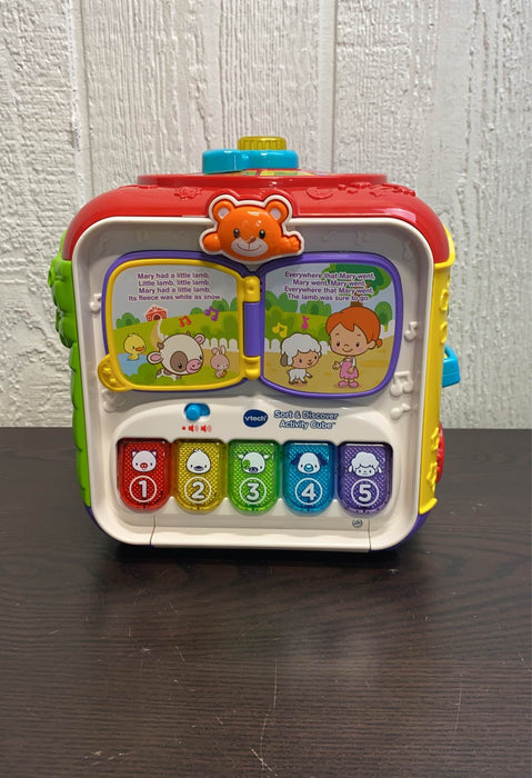 used VTech Sort And Discover Activity Cube