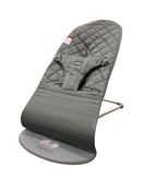 used BabyBjorn Bouncer Bliss, Dark Gray Frame, Anthracite Cotton Classic Quilt