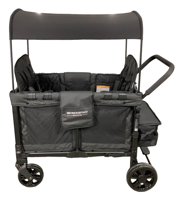 Wonderfold W4 Multifunctional Quad Stroller Wagon, 2021, Volcanic Black