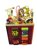 used B. toys Zany Zoo Wooden Activity Cube