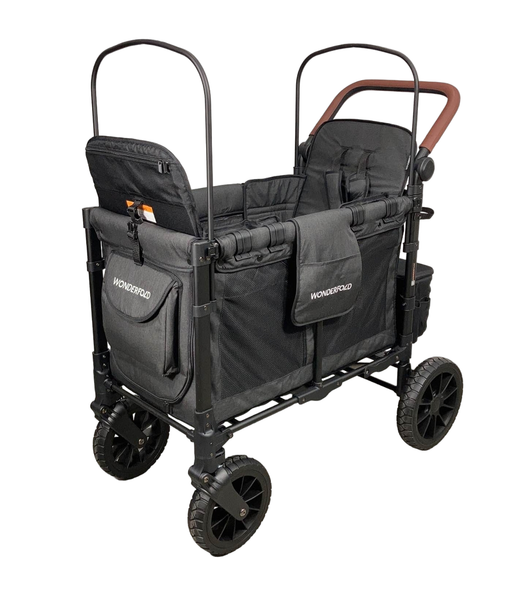 used Wonderfold W2 Luxe Multifunctional Double Stroller Wagon, 2023, Volcanic Black