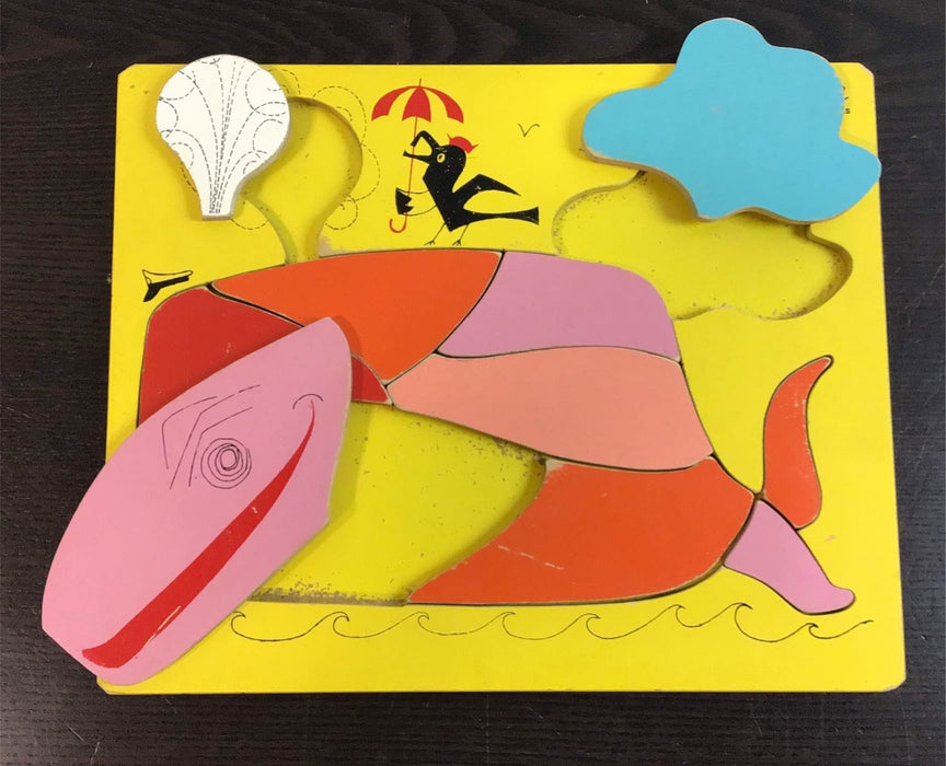 secondhand Playskool Vintage Puzzle, -Whale