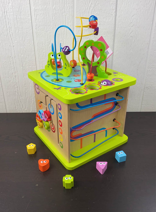 used Hape Country Critters Wooden Activity Cube