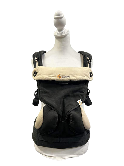 secondhand Ergobaby Four Position 360 Baby Carrier, Black/Tan