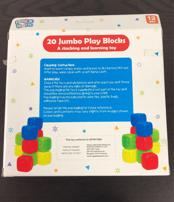 secondhand Play & Learn 20 Jumbo Play Blocks