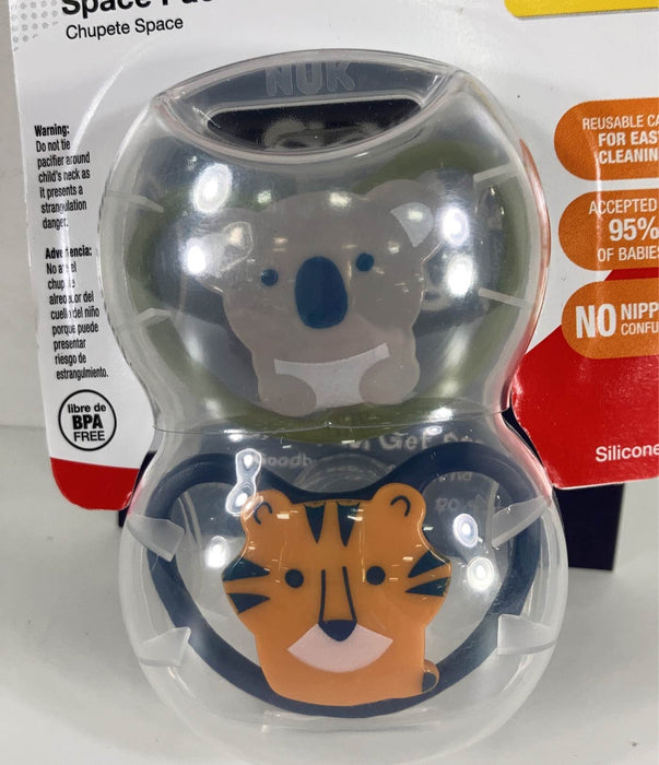 secondhand NUK Space Pacifiers, 0-6 Months, 2 Pack