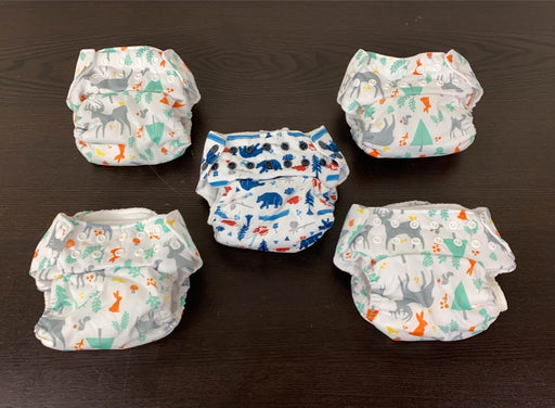 used Thirsties All-In-One Diapers, Set of 5