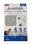 used SwaddleMe Arms Free Convertible Pod, 2pk, Stars/Stars and Planets, Large (4-6 Months)