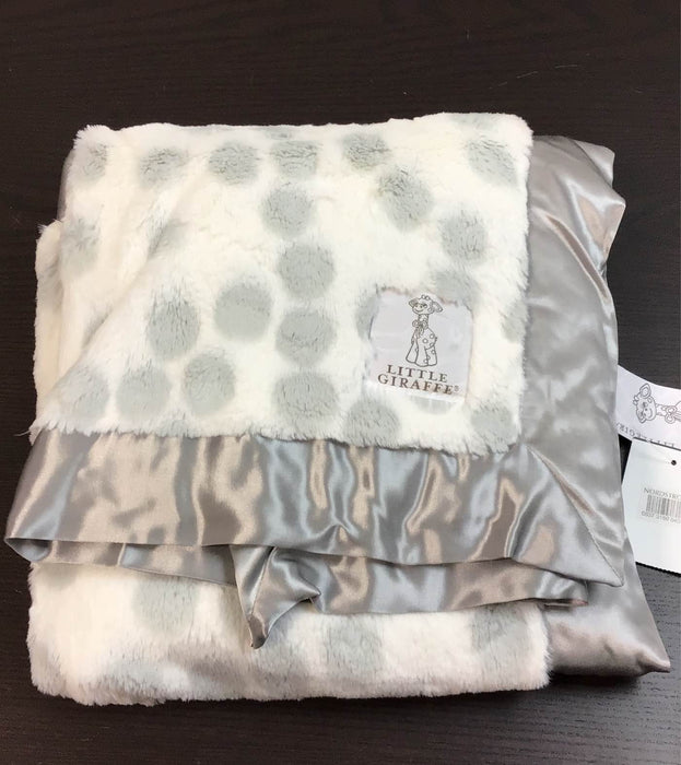 used Little Giraffe Satin Receiving Blanket