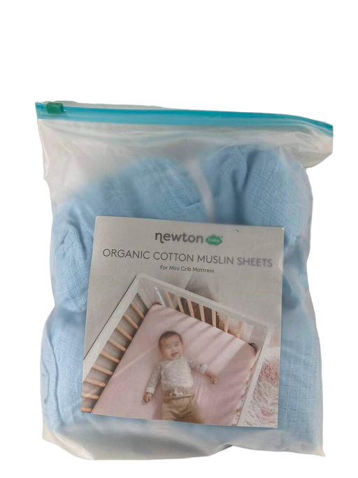 secondhand Newton 2 Pack Mini Crib Sheets, Sky Blue