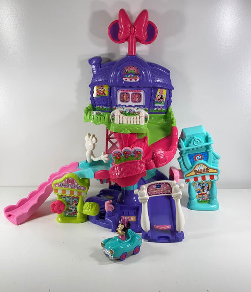 secondhand VTech Go! Go! Smart Wheels Disney Minnie Mouse Around Town Playset