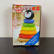 used Tooky Toy Wooden Stacker, Penguin