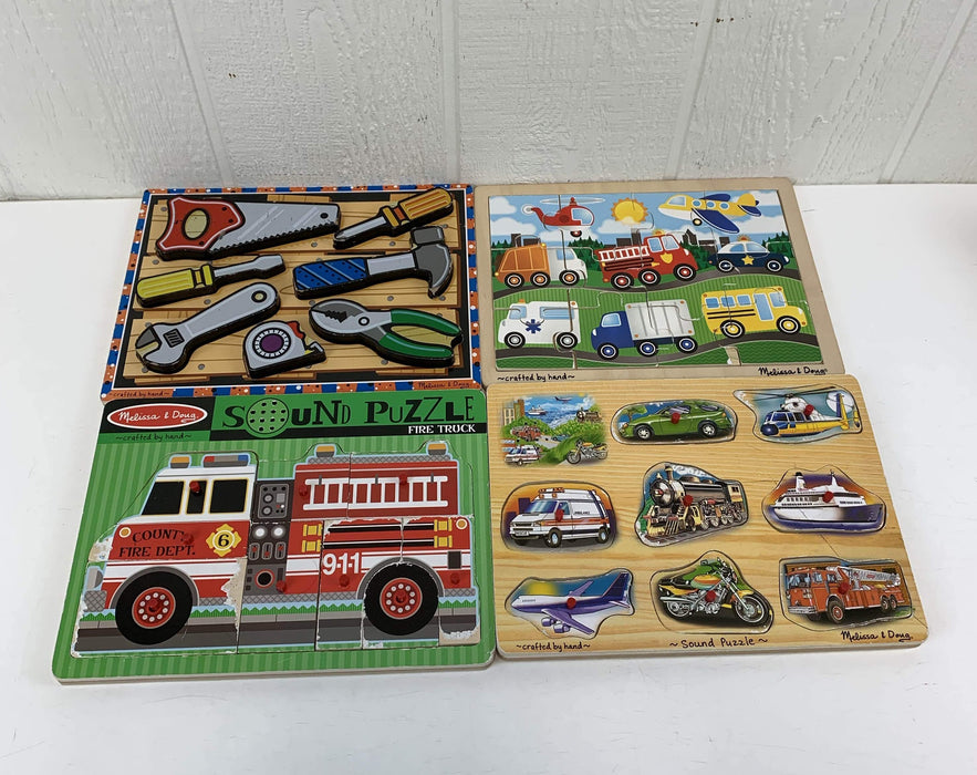 used BUNDLE Melissa & Doug Wooden Puzzles