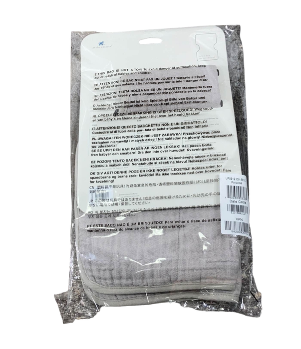 secondhand Little Unicorn Cotton Muslin Burp Cloth 2 Pack, porpoise