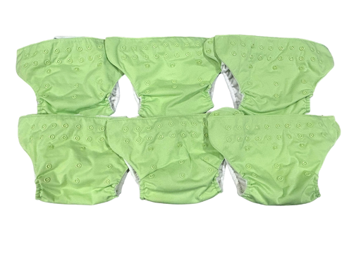 secondhand BumGenius One-Size Pocket Diapers, 6pk With Inserts