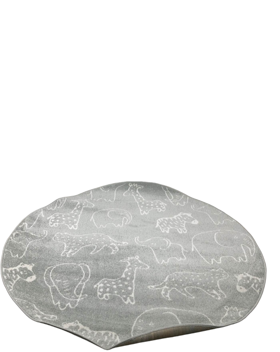 Shop Unique Loom Whimsy Kids Round Rug, Gray, 5’3” at GoodBuy Gear