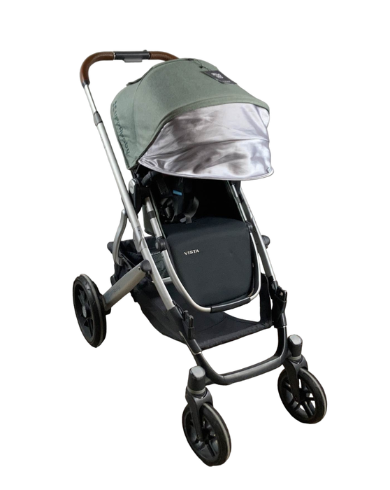 secondhand UPPAbaby VISTA Stroller, Emmett (Green Melange), 2019