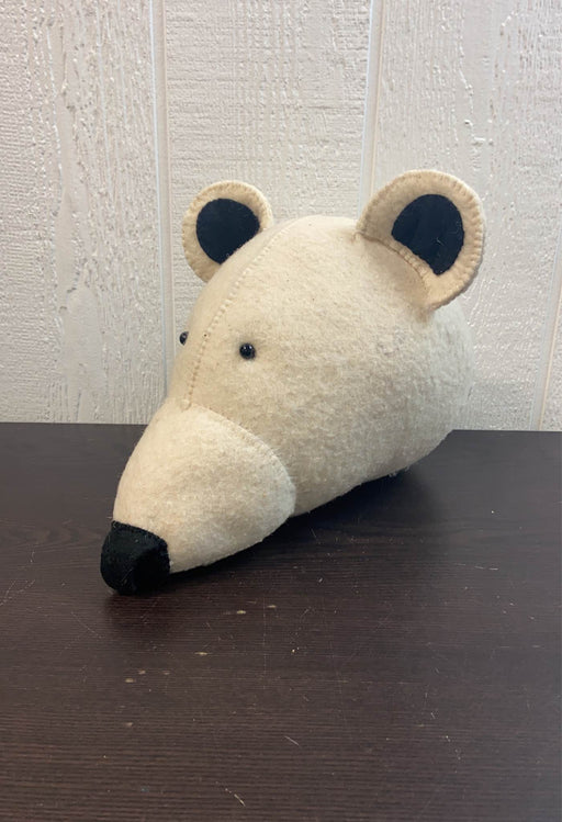 used Dolked Felt Animal Head, Polar Bear