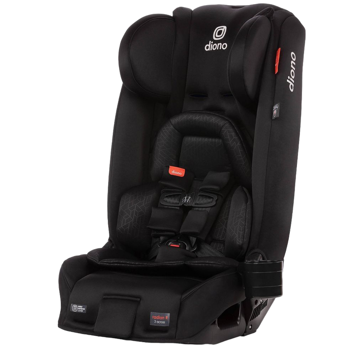 used Diono Radian 3RXT Convertible Car Seat, 2021, Black Jet