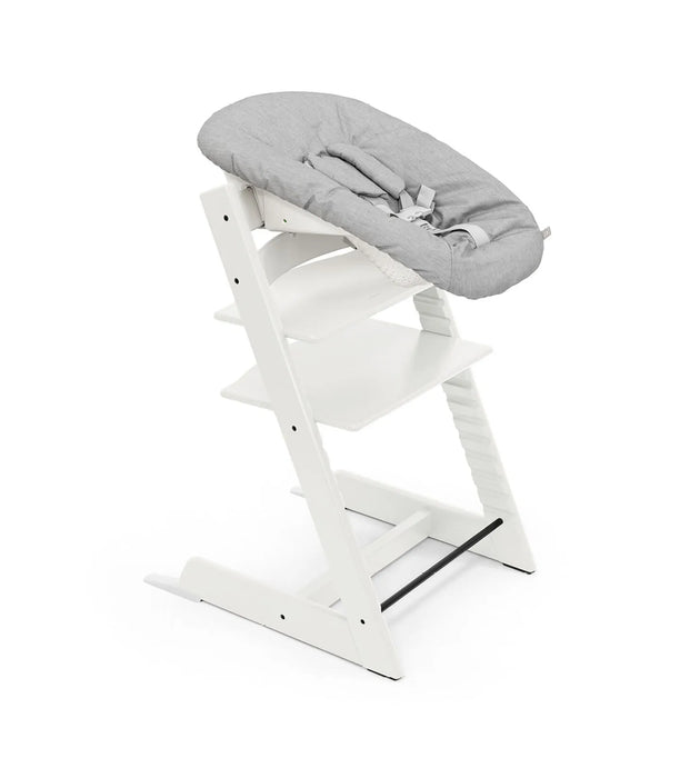 used Stokke Tripp Trapp High Chair and Newborn Set Bundle, White