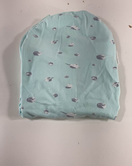 used Happiest Baby SNOO Sack, Small (5-12 lbs), Teal Planets