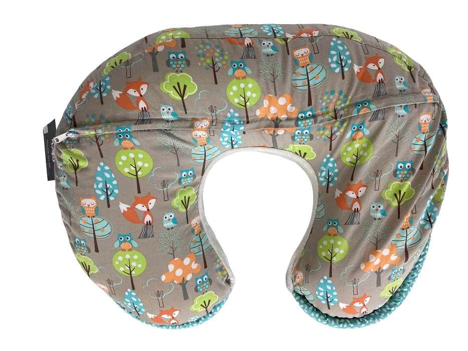 secondhand Boppy Nursing and Infant Support Luxe Pillow, Foxes and Owls