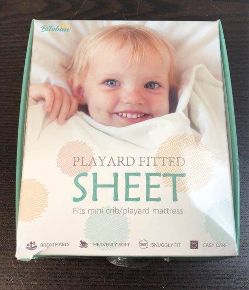 used Biloban Playard/Mini Crib Sheet