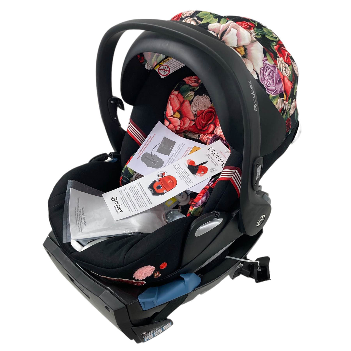 cybex simply flowers car seat Cybex Cloud Q Infant Car Seat, 2021, Spring Blossom Dark