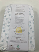 Shop Burt's Bees Baby Organic Cotton Jersey Fitted Crib Sheet, Sky Blue Bees at GoodBuy Gear