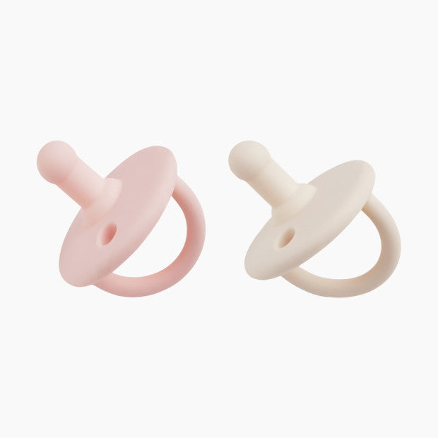 used AEIOU Silicone Pacifier 2 Pack, Petal/Oat Milk