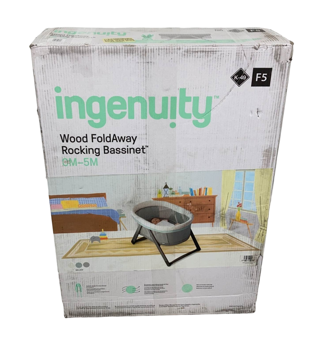 Shop Ingenuity Foldaway Rocking Wood Bassinet at GoodBuy Gear