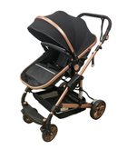 used Kikkaboo Amaia 3-in-1 Transformable Seat Stroller, Black Rose Gold