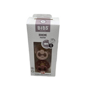 Shop BIBS Boheme Natural Rubber Pacifier 2 Pack, Woodchuck/Blush, Size 1 (0+ months) at GoodBuy Gear