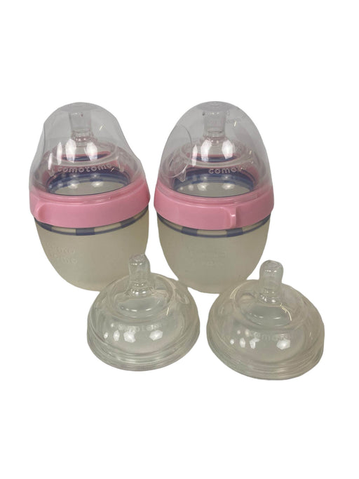 used Comotomo Bottles, 2 Pack, Pink, 5oz