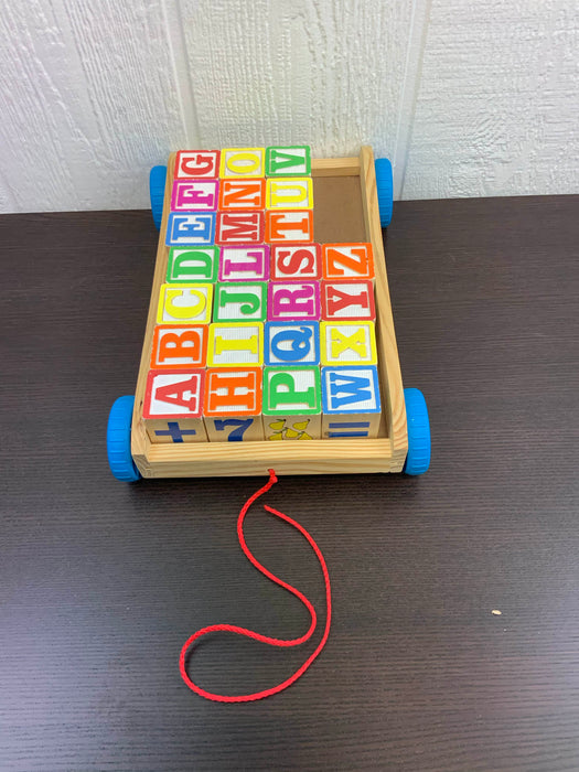 secondhand Alphabet Blocks, With Wagon