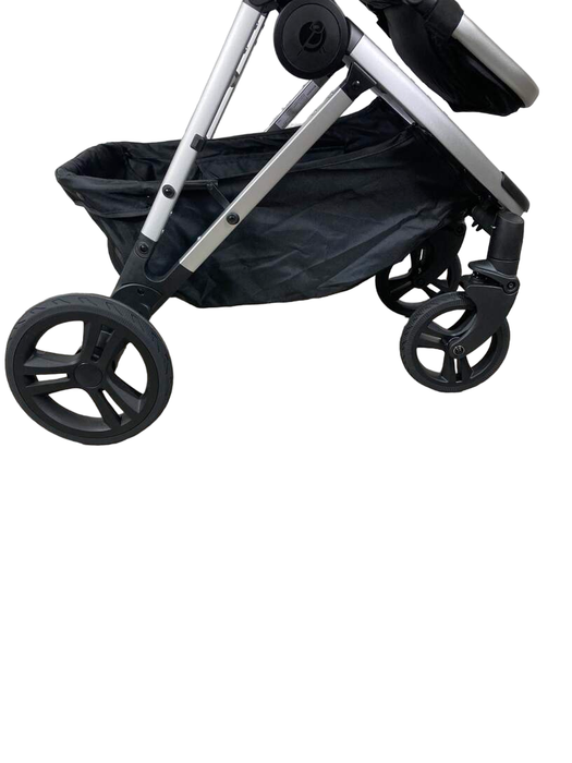 secondhand Mockingbird Single Stroller, 2023, Bloom, Watercolor Drops, Silver With Black Leather