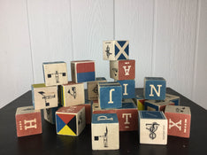 used Uncle Goose Alphabet Blocks Nautical