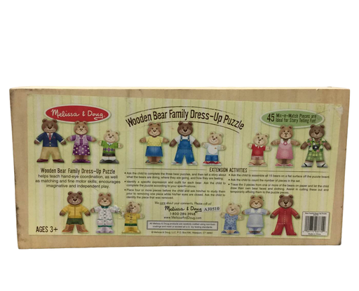 used Melissa & Doug Mix And Match Bear Family Dress Up
