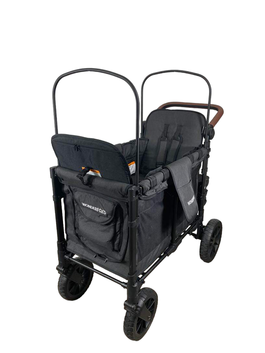 secondhand Wonderfold W2 Luxe Multifunctional Double Stroller Wagon, 2023, Charcoal Gray