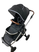 used Mockingbird Single to Double Stroller, Silver with Penny Leather, Black , Watercolor Drops, 2022