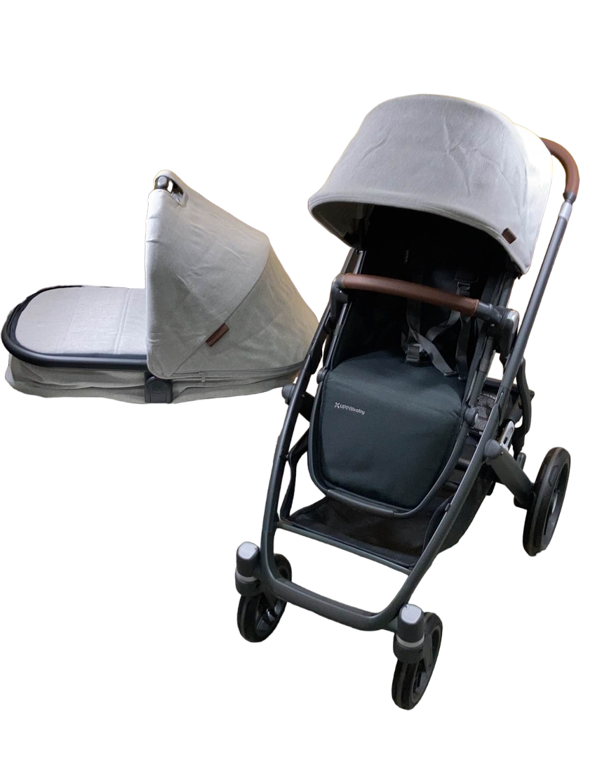 UPPAbaby VISTA V2 Stroller, Anthony (White & Grey Chenille), 2022