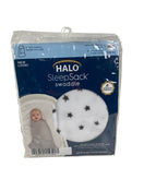 used Halo SleepSack Swaddle, Newborn, Charcoal Stars